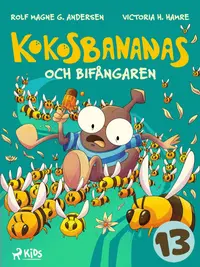 Omslaget till Kokosbananas och bifångaren av Rolf Magne G. Andersen och Emma Ericson
