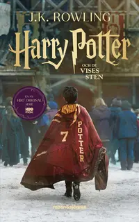 Omslaget till Harry Potter och De vises sten av J.K. Rowling