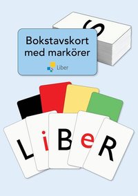 Omslaget till Läsinlärning i 7 steg Bokstavskort med markörer av Maj J Örtendal
