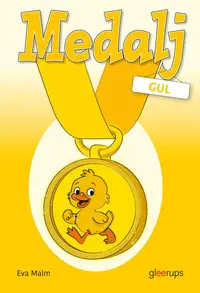 Omslaget till Medalj gul, svenska av Eva Malm