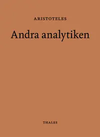 Omslaget till Andra analytiken av Aristoteles