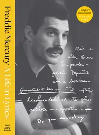 Omslaget till A life in lyrics (svensk utgåva) av Freddie Mercury och Mary Austin