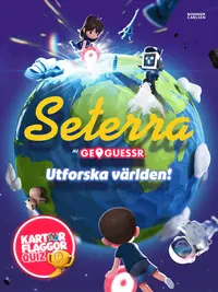Omslaget till Seterra av GeoGuessr och text Redaktionell