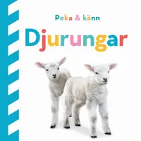 Omslaget till Peka och känn. Djurungar av Dawn Sirett