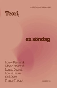 Omslaget till Teori, en söndag av Louky Bersianik, Nicole Brossard och Louise Cotnoir