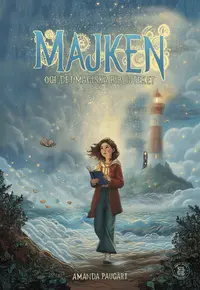 Omslaget till Majken och det magiska biblioteket av Amanda Paugart