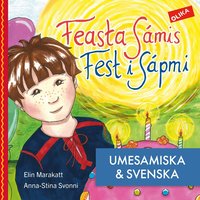 Omslaget till Fest i Sápmi - på umesamiska & svenska av Elin Marakatt